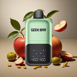 GEEKBAR 2GO 20ml 50000 Puffs Deux Série France Grossiste - Double Pomme A&B - Écran Interactif, Réservoir Double, 5% Nicotine, Batterie Rechargeable