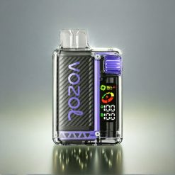 Vozol Vista 20000 Puffs France Grosiste - Batterie rechargeable 650mAh, Résistance 2%, 20 000 bouffées, Écran Oled, Type MTL, glace de glace de raisin